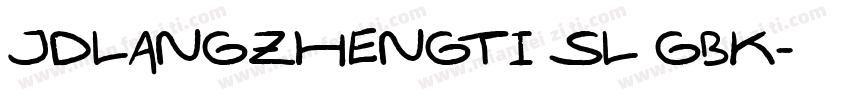 JDLANGZHENGTI SL GBK字体转换